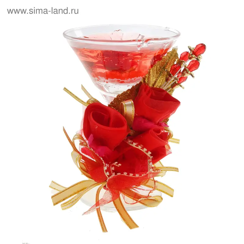 Свеча гелевая "С Любовью", аромат клубника
