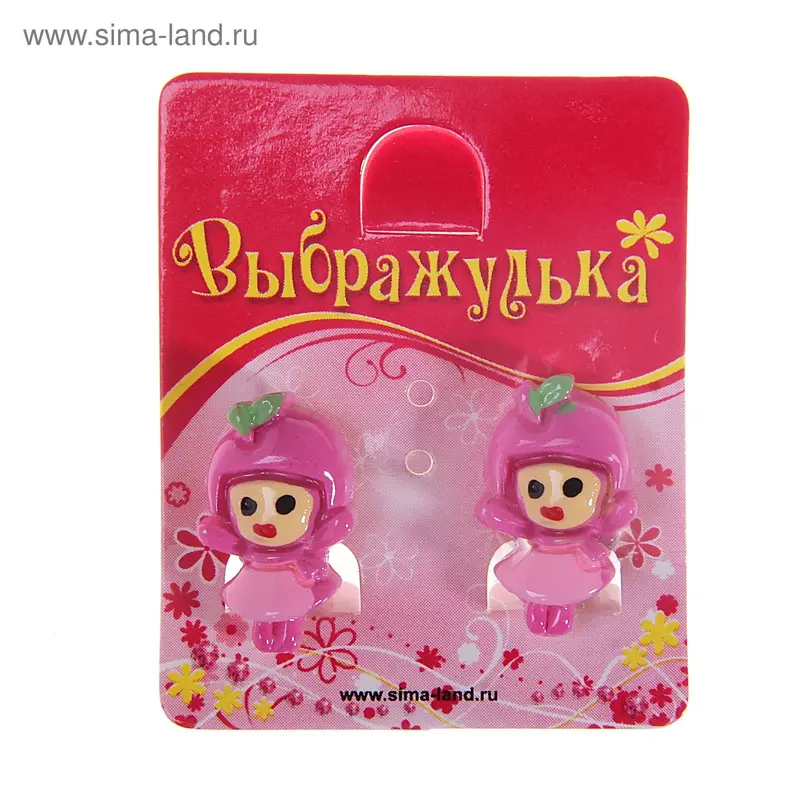 Серьги-клипсы детские "Выбражулька" девочка, цвет МИКС
