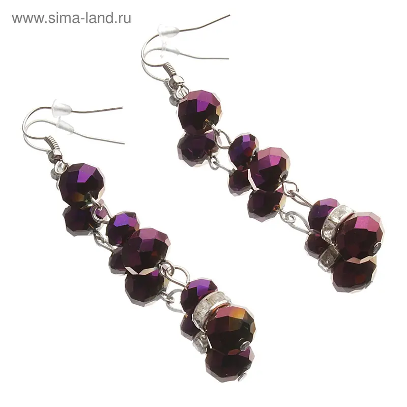 Серьги «Северное сияние», цвет фиолетовый