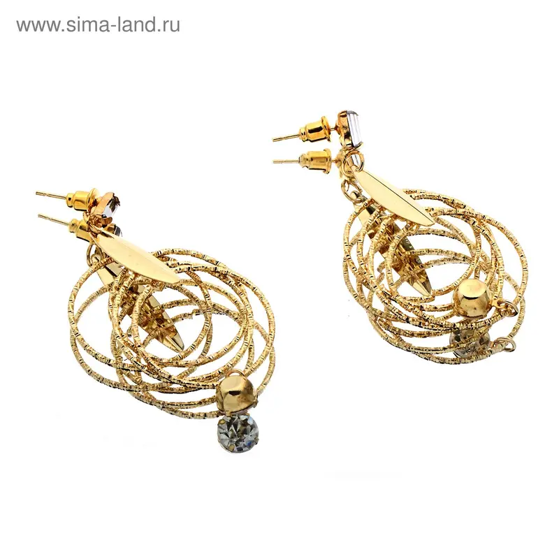 Серьги «Амалия», цвет золото