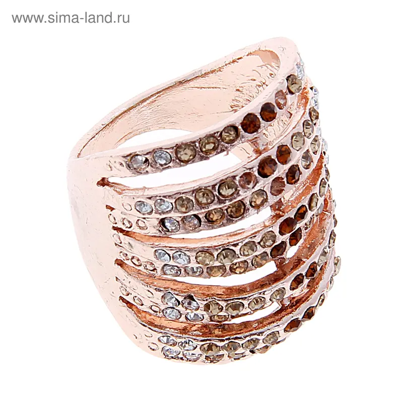 Кольцо «Диамант» безразмерное, цвет МИКС