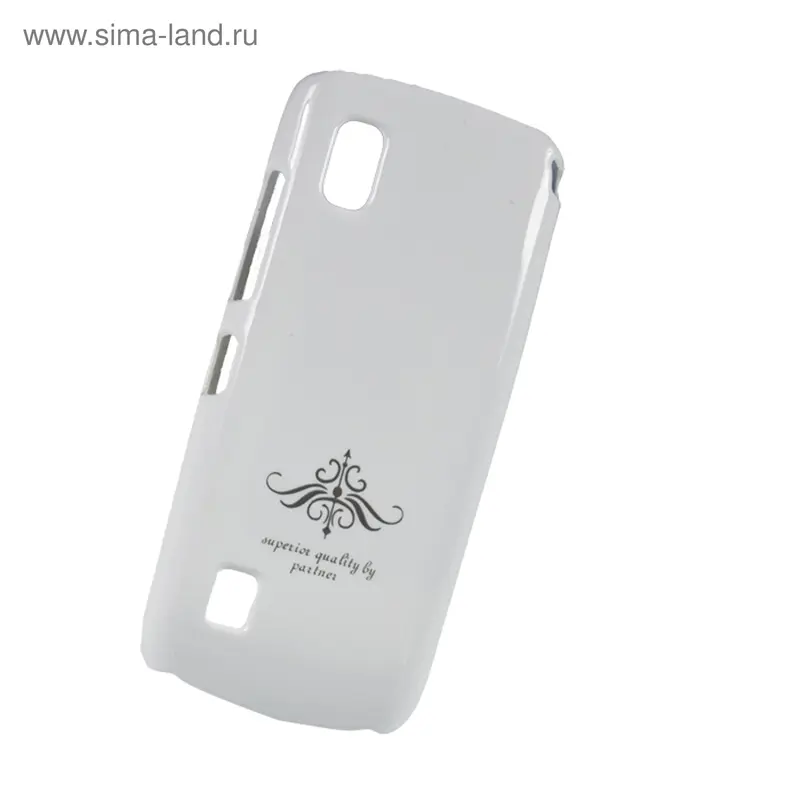 Чехол-накладка Nokia Asha 300, глянец белый