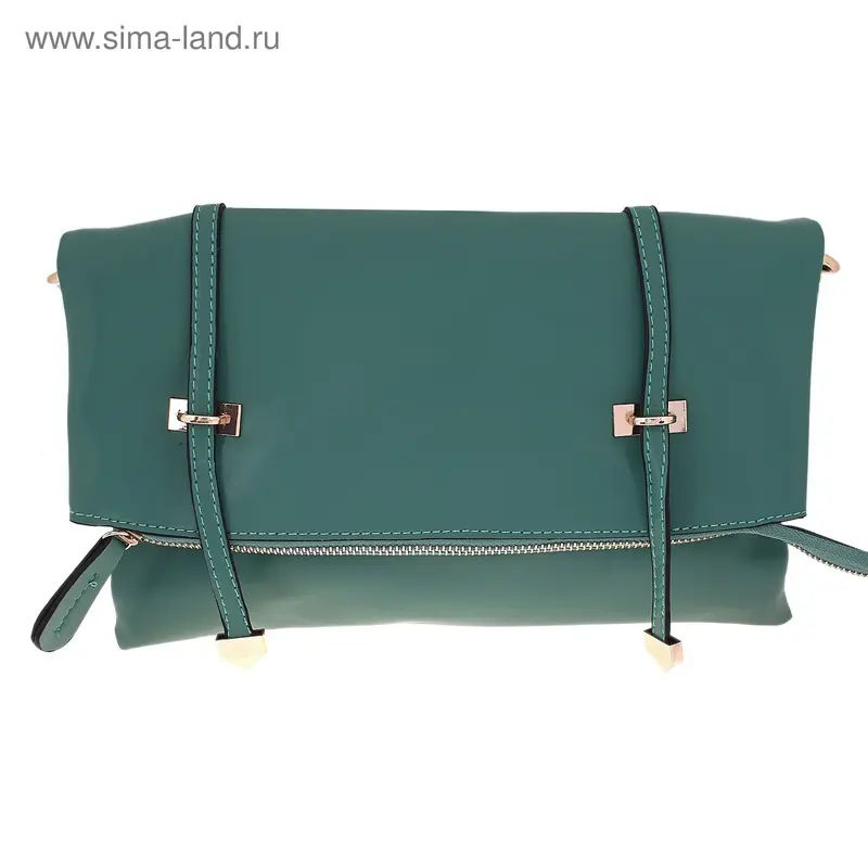 Клатч Лера 31*19*2см, 1 отд, нар.карман, дл. ремень, голубой