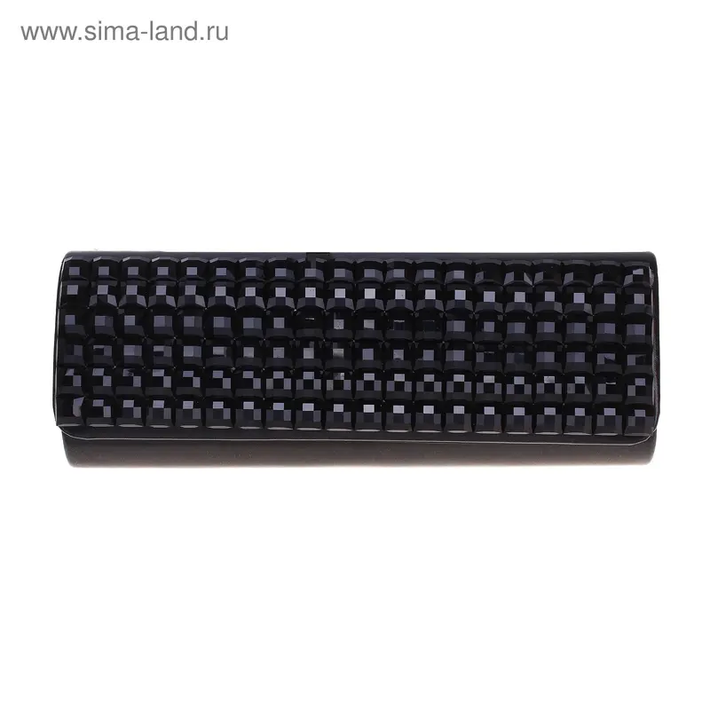 Клатч Мерцание 9*24*5см, 1 отд, на рамке, цепочка, стразы, черный
