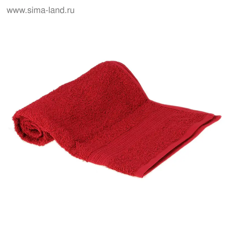 Полотенце махровое "Итума", цвет бордовый, 380 гр/м2
