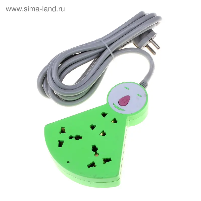 Сетевой фильтр на 4 розетки в виде человечка, провод 3 м. 10 А, V220