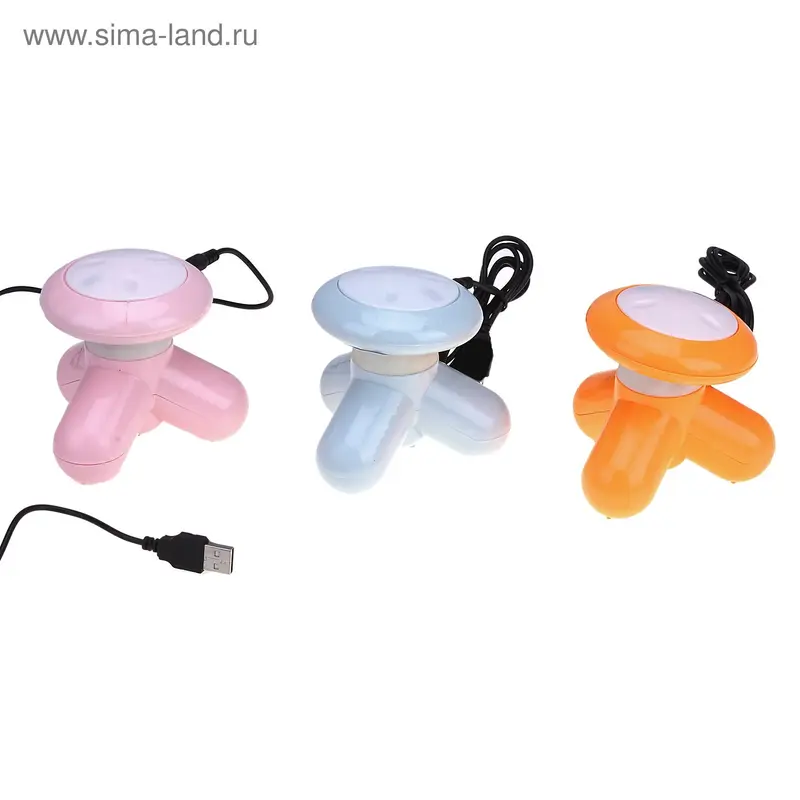 Массажер KR-016 B801 работает от батареек и USB, микс, пластик