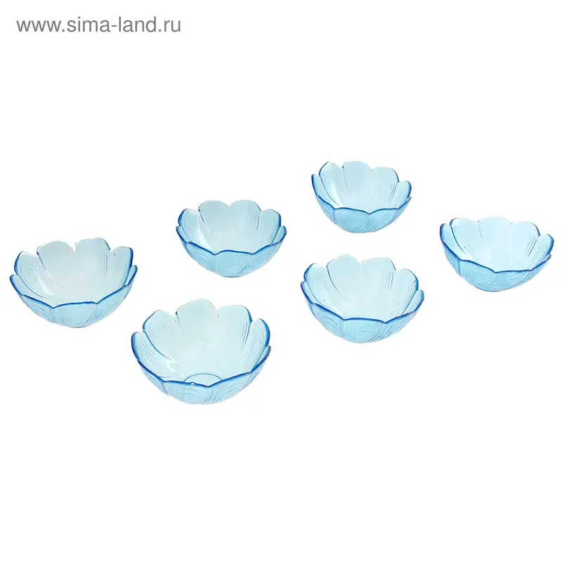 Конфетница Волна зеленая набор 6 шт 11*5см