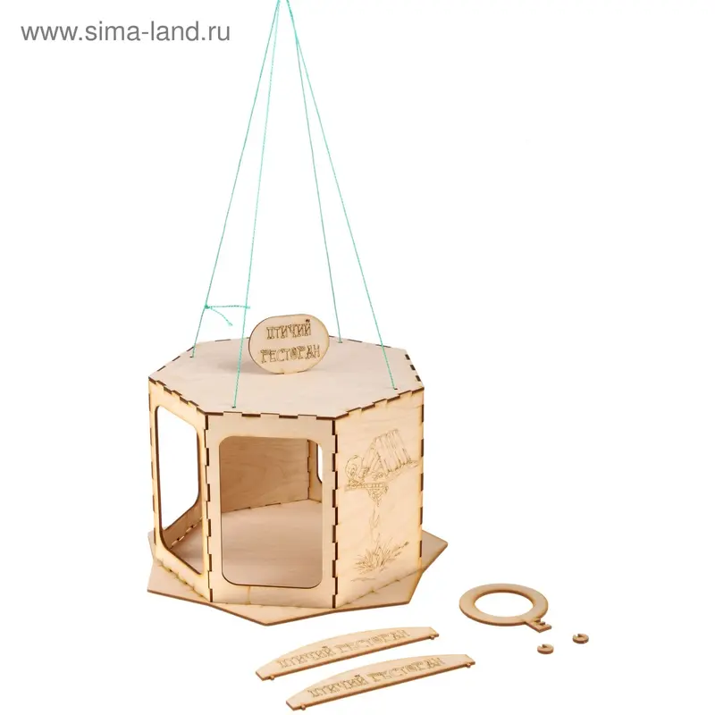 кормушка для птиц ШЕСТИУГОЛЬНАЯ, арт.12220