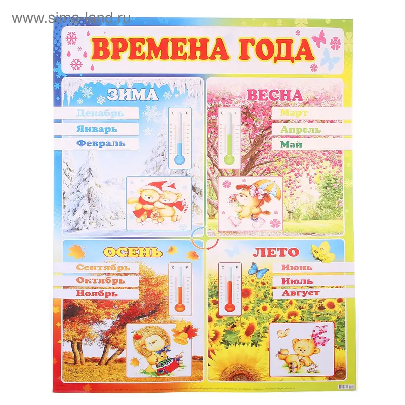 Плакат "Времена года"