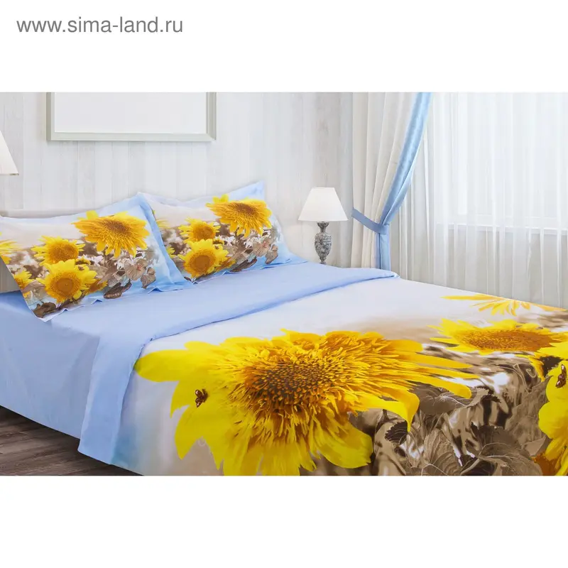 Постельное бельё "Этель 3Д" Прованс евро 200*220 см, 220*240 см, 50*70 + 5 см - 2 шт