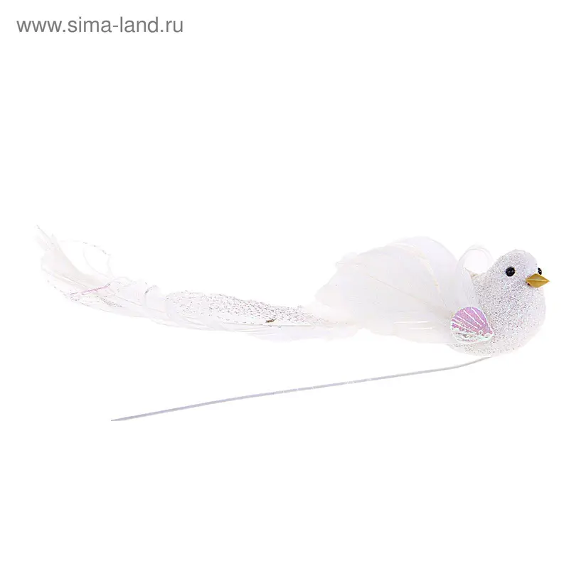 декор на палочке птичка 16*3 (Набор 12 шт) Голубки