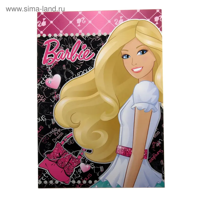 Блокнот А6+ 40л Barbie 120*170, клей, выборочо УФ-лак