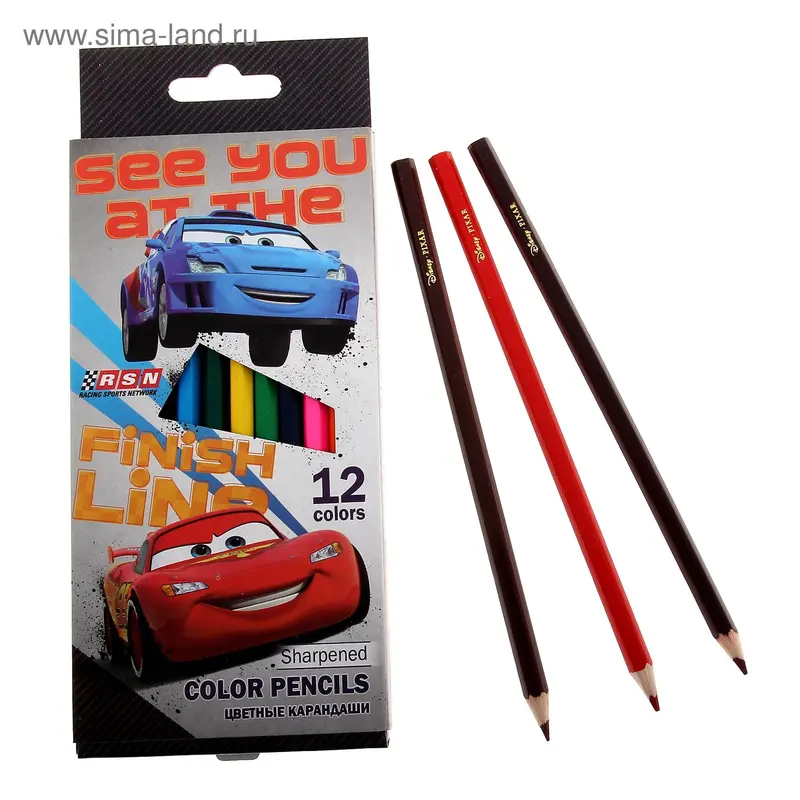 Карандаши 12цв Cars
