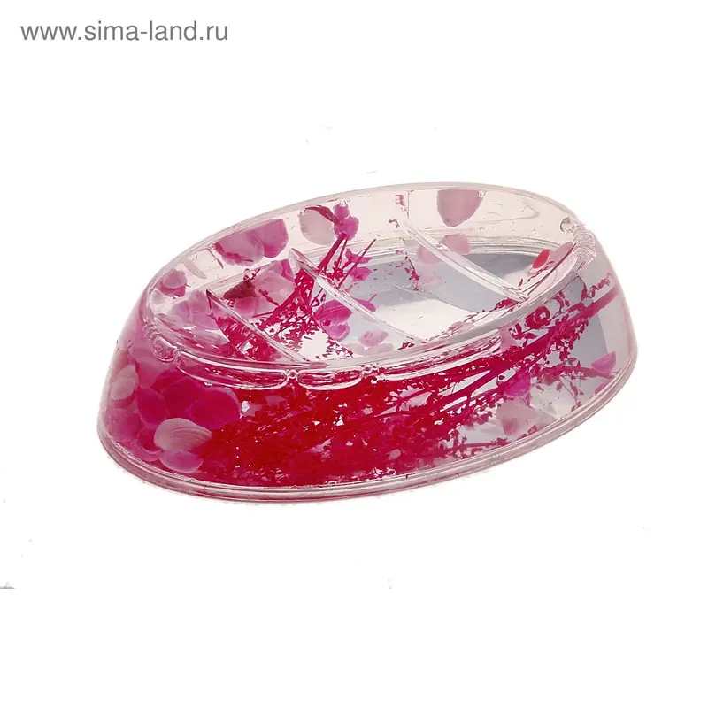Мыльница 13*9,5 см "Сухоцвет" красный