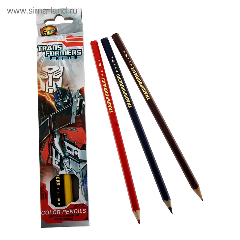 Карандаши 6цв Transformers