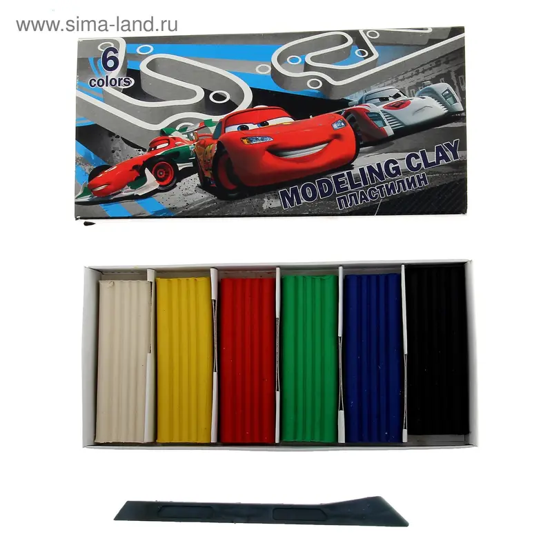 Пластилин_ 6цв Cars CRAB-US1-PSC-BOX6