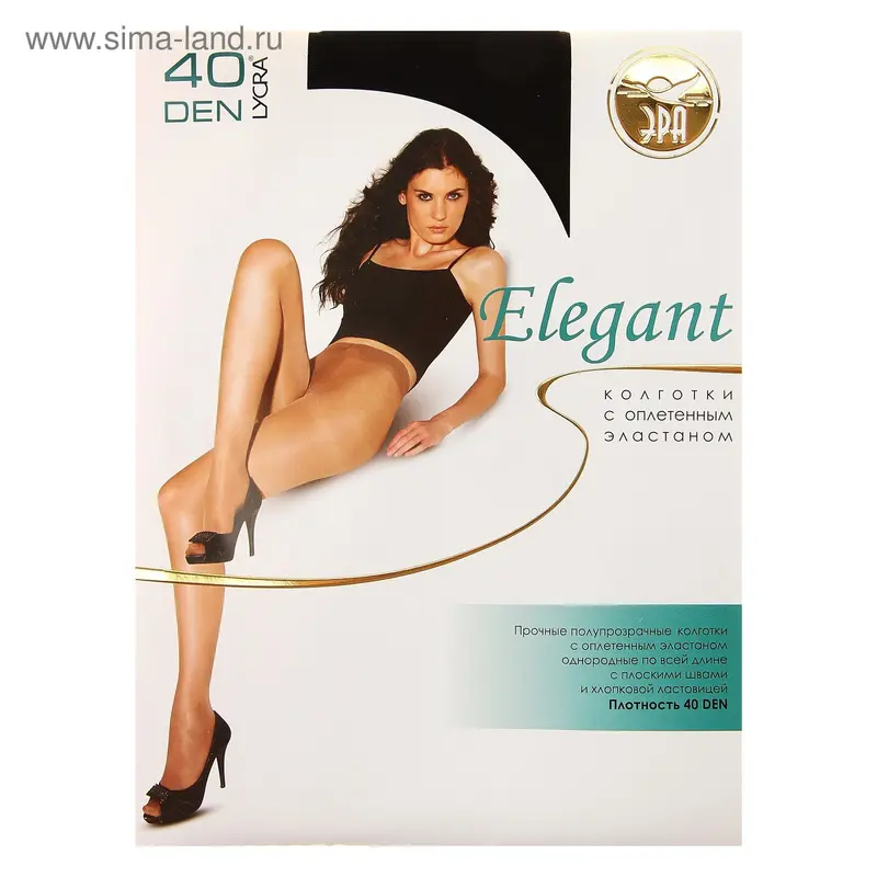 Колготки женские "Elegant 40" европакет Черный, 3