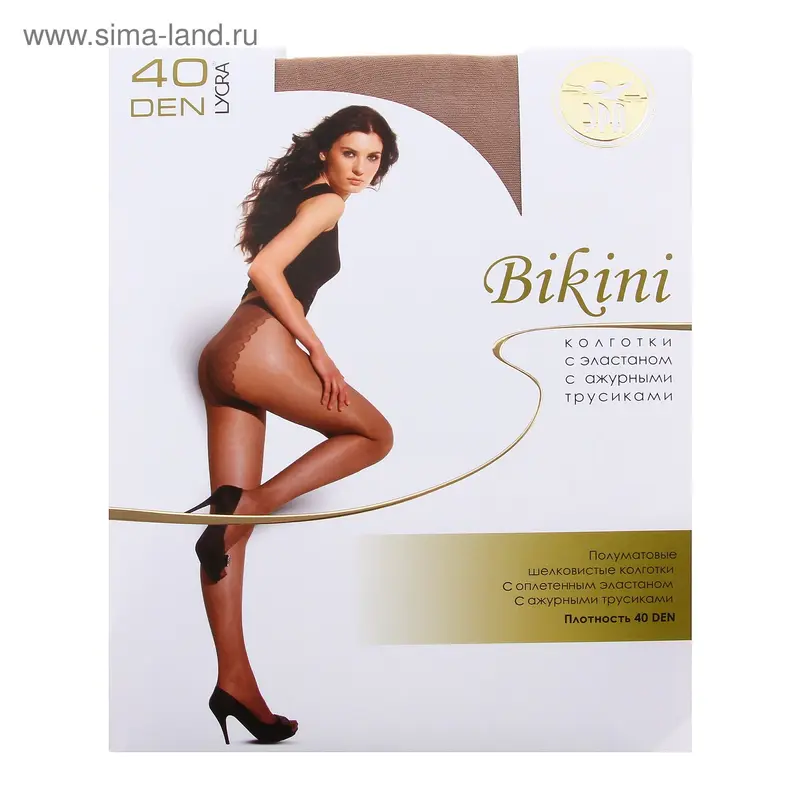 Колготки женские "Bikini 40" (европакет) (Телесный, 4)пл11-517