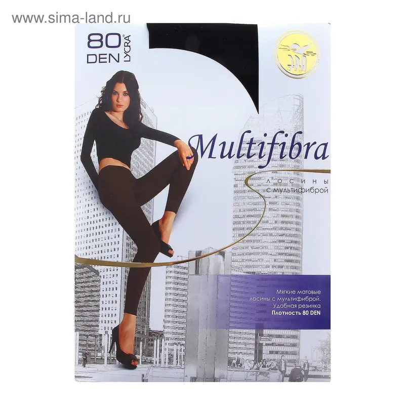Лосины женские "Мультифибра 80 den" Антрацит, 2