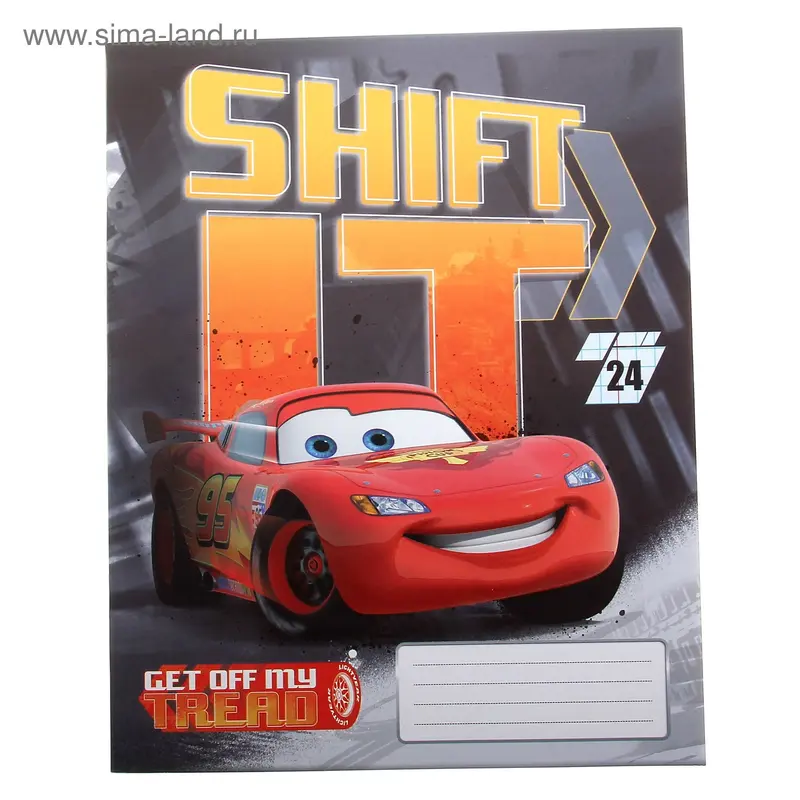 Тетрадь 24л клетка Cars