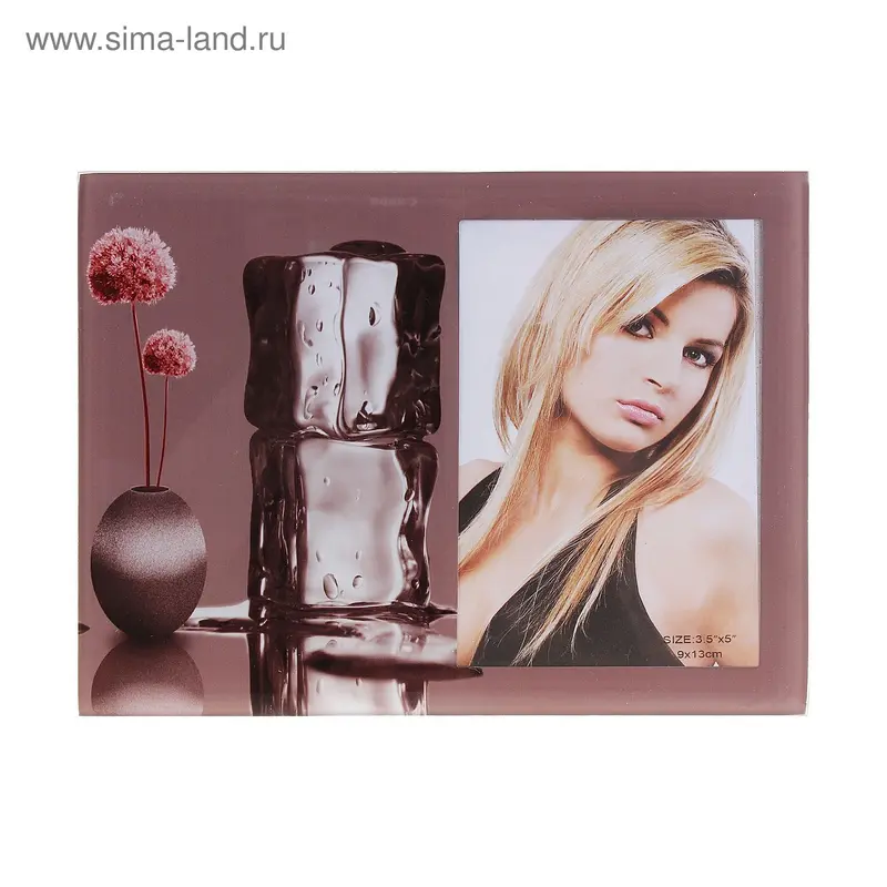 рамка д/фото стекло кубики льда 9*13 см