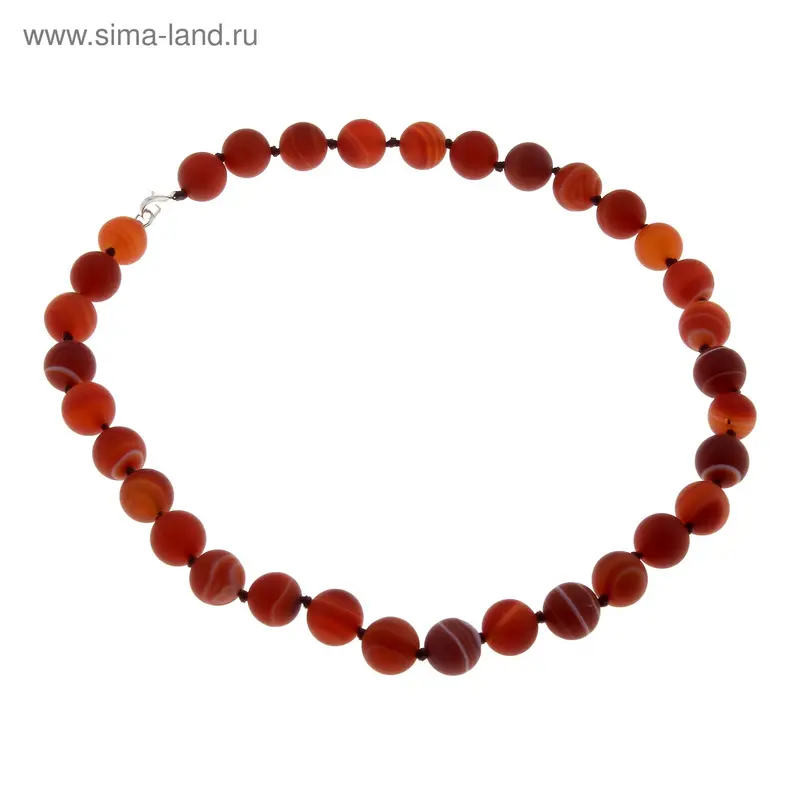 Бусы шар №12 «Сердолик», 50см