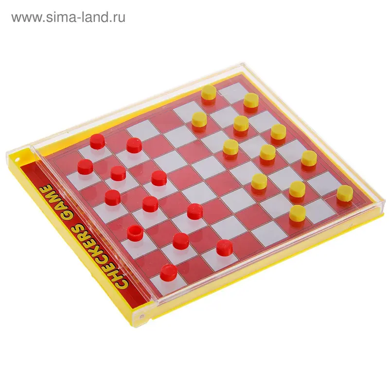 Игра настольная "Шашки с кубиками", упаковка стилизована под коробку для CD-диска