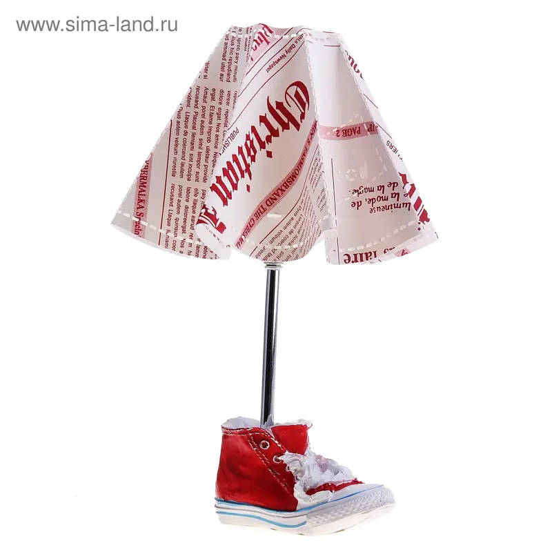 Лампа настольная "Красный кед" h=33, (220V/Е14)