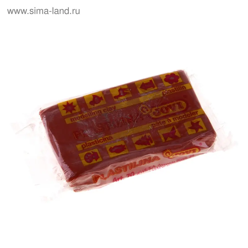 Пластилин, 50гр коричневый