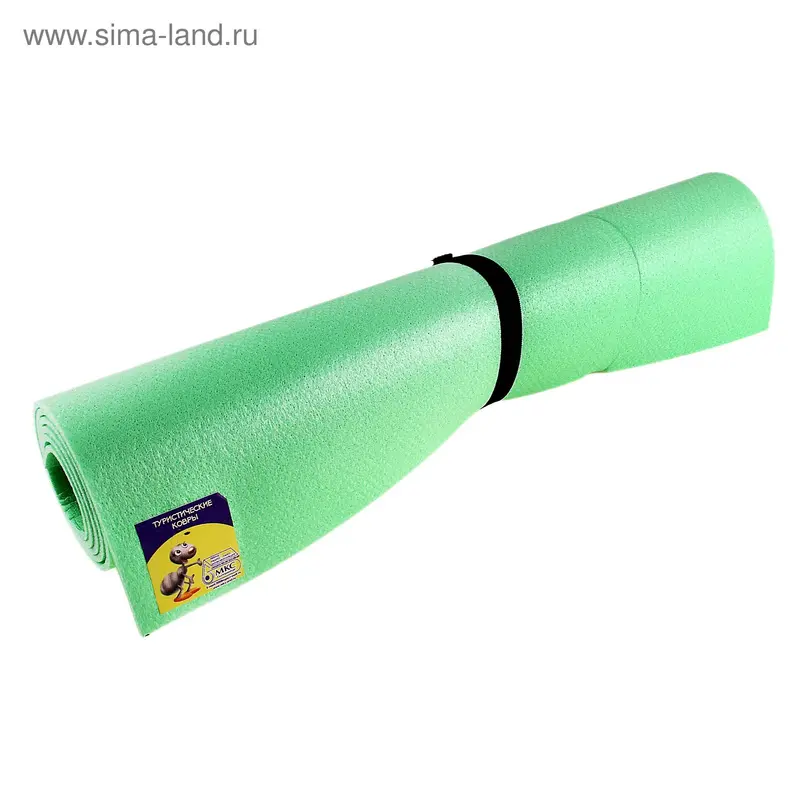 Коврик туристический, 1.6×0.6 м, зелёный