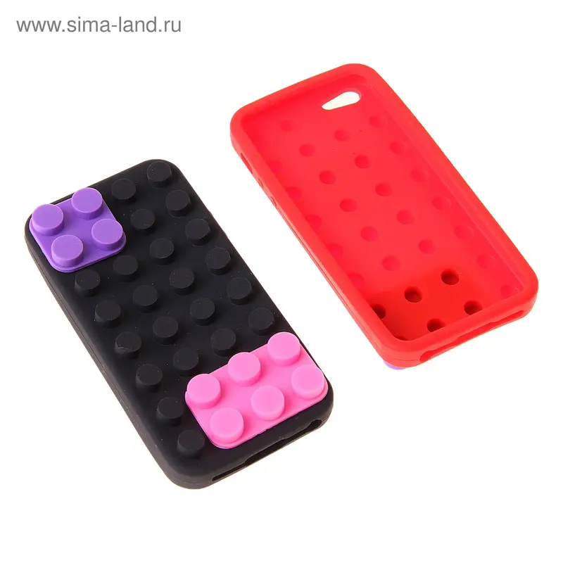 Крышка для телефона Apple iPhone 5, "Конструктор", силикон, МИКС