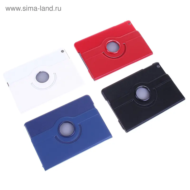 Чехол для планшета iPAD mini, с вырезом, кож.зам, МИКС