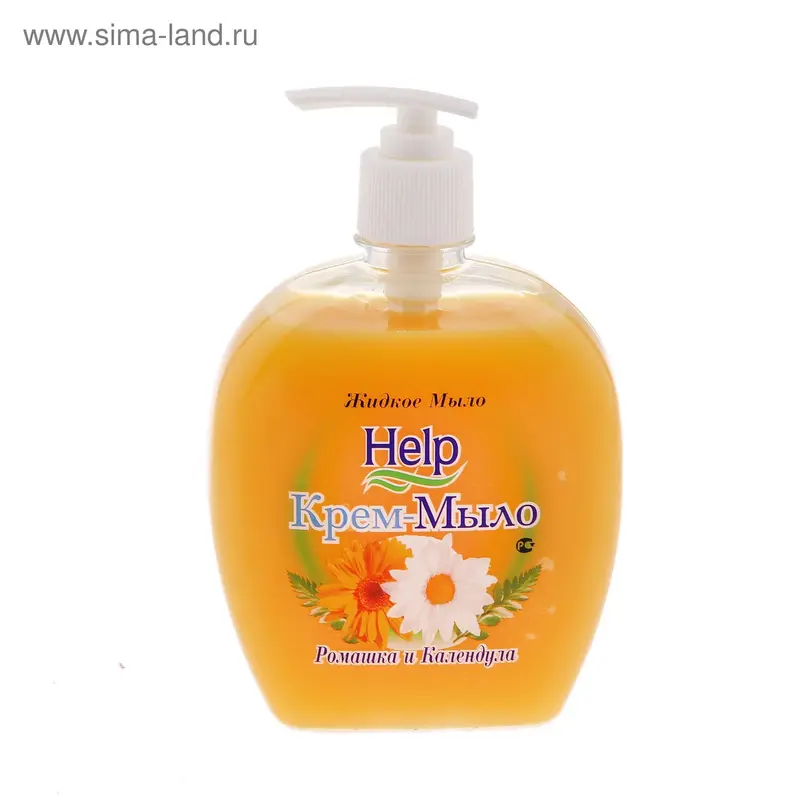 Жидкое мыло Help "Ромашка и календула" с дозатором, 500 гр