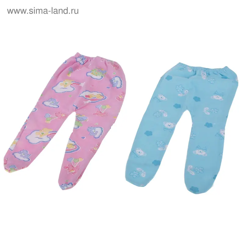 Ползунки из футера, рост 62 см, цвет микс