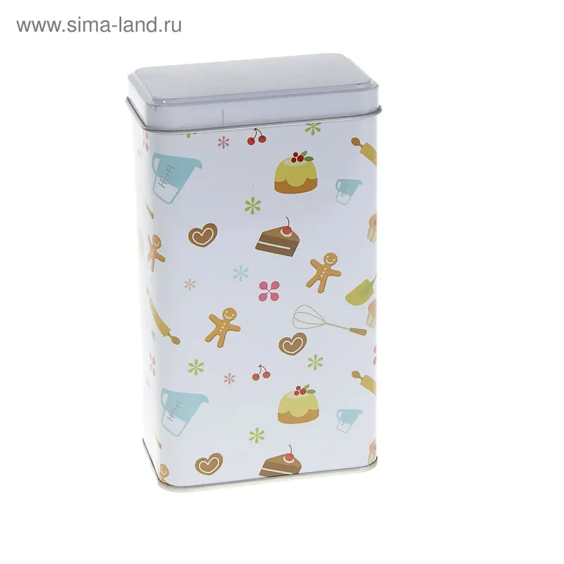 Банка для сыпучих продуктов "Конфеты" 0,8 л белая