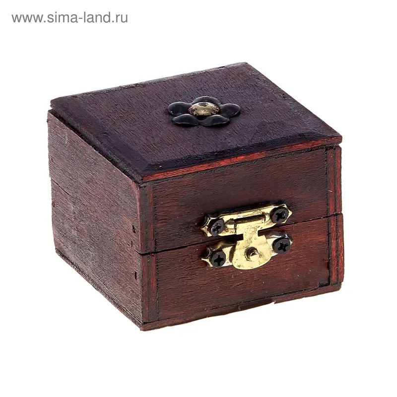 Шкатулка "Медальон цветок" 6х6х4,5 см