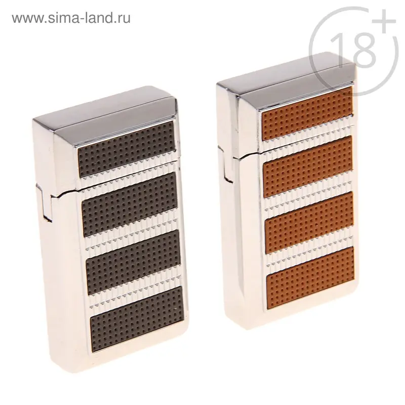 Зажигалка "Вставка кожи" пьезо, газ, МИКС