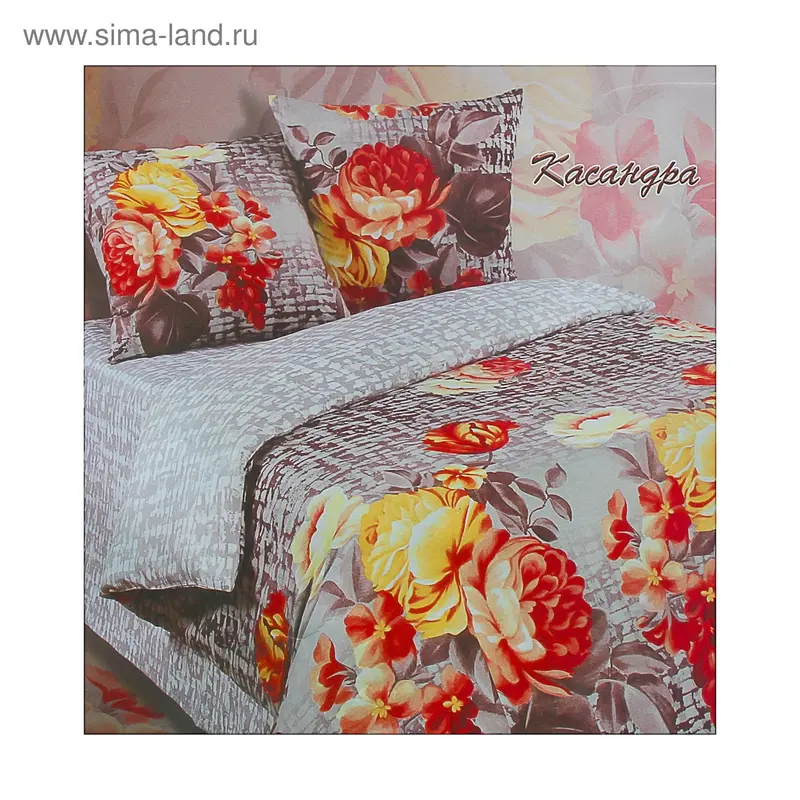 Постельное белье 2сп Эталоника Касандра 175*215 см, 220*240 см, 70*70 см 2шт