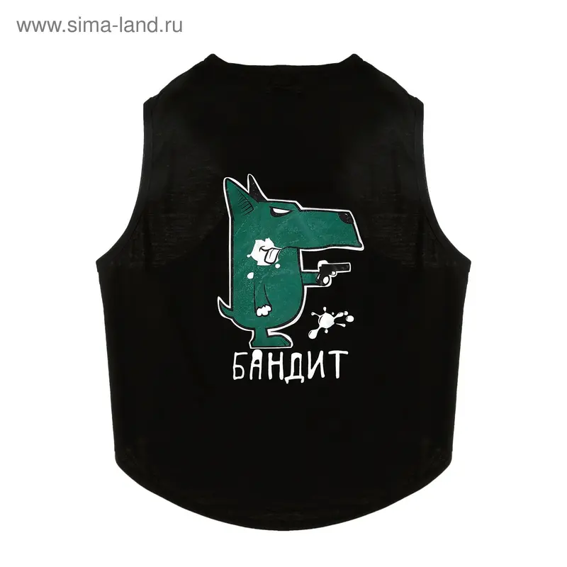 Футболка XL "Бандит" (ДС 40 см, ОГ 64 см, ОШ32 см)