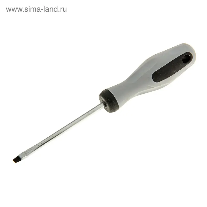 Отвертка 5х100мм (4"), серая рукоятка, шлицевая