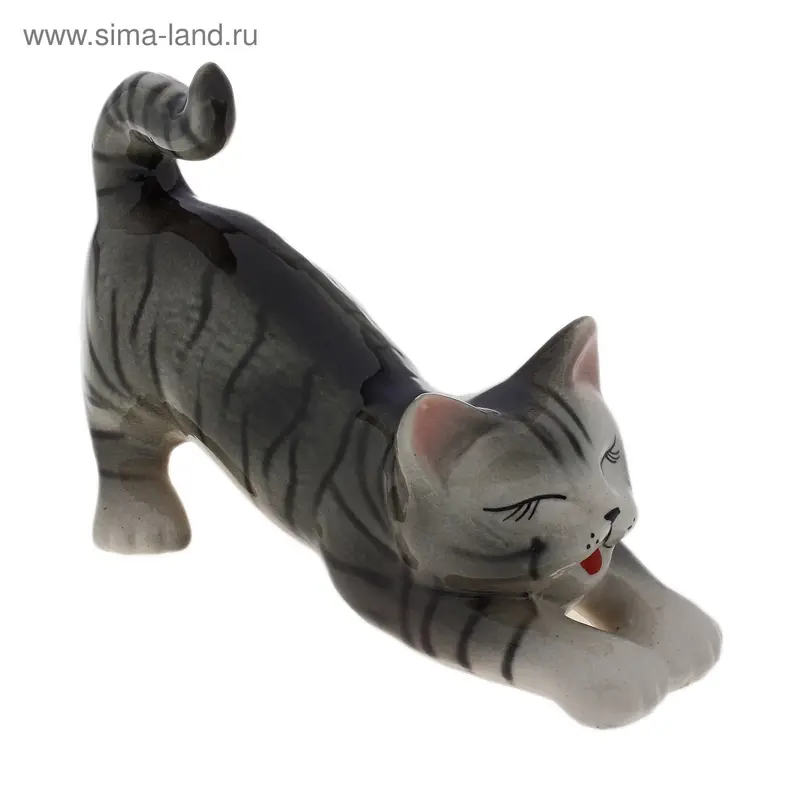 Сувенир "Кошка Цаца" глянец, серый