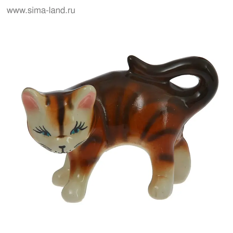 Сувенир "Кошка Аська" глянец рыжий, микс