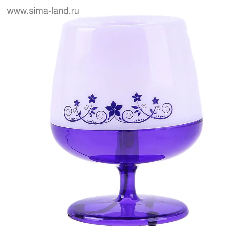 Ночник "Рюмочка" фиолетовый h=18 см, 220V