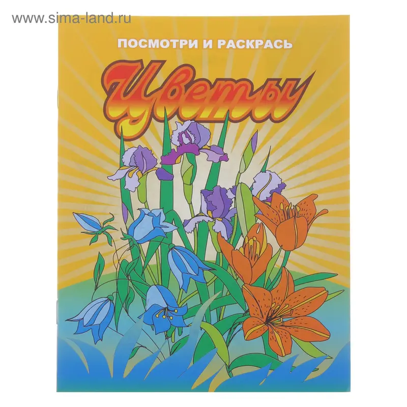 раскраска А5 Цветы 15-2117 серия посмотри и раскрась