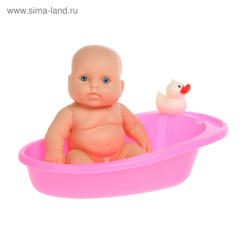 Набор «Карапуз-мальчик в ванной» с игрушкой, цвета МИКС