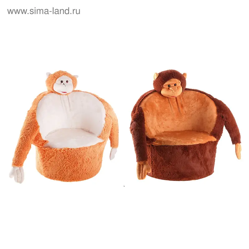 Мягкая игрушка- кресло "Обезьянка", МИКС