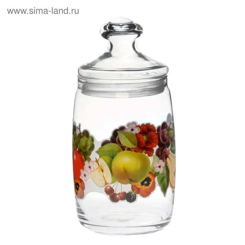Банка с крышкой, 1,1 л «Cesni. Фруктовый урожай»