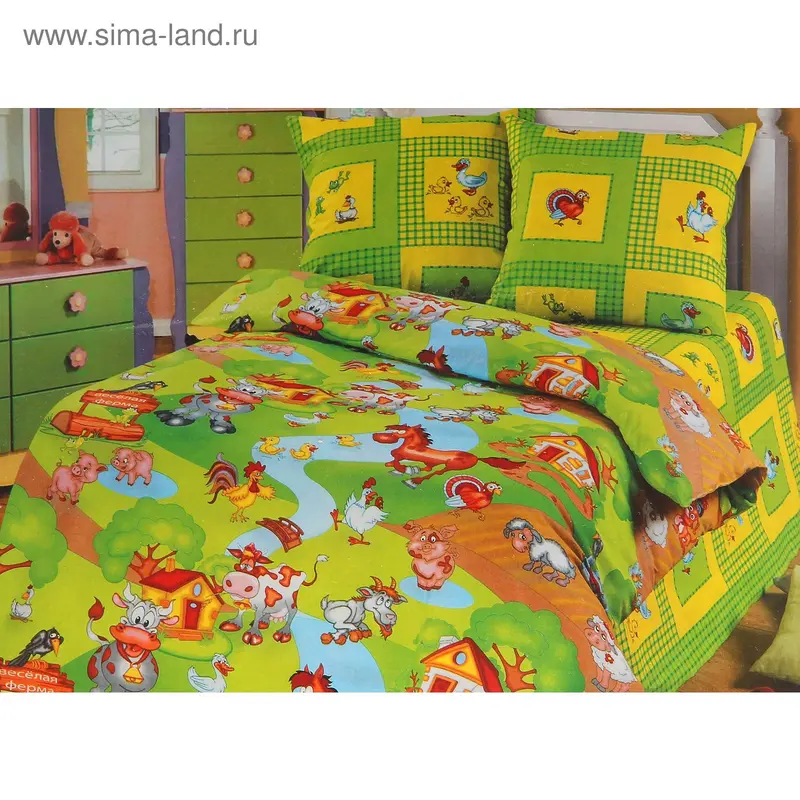 Постельное белье 1,5сп Артпостелька Хуторок 143*215см, 150*214см, 70*70см 2шт