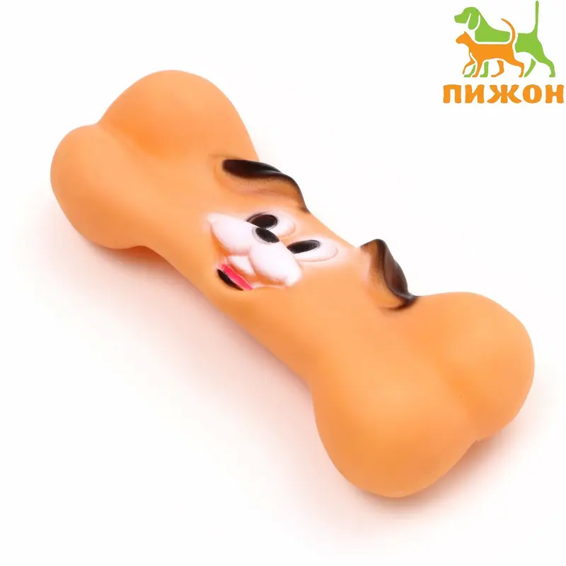 Игрушка пищащая «Веселая косточка» для собак, 16 см